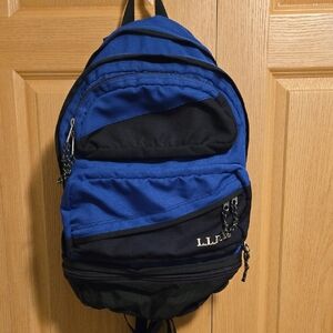 L.L. Bean Men's Backpack in Blue and Black
